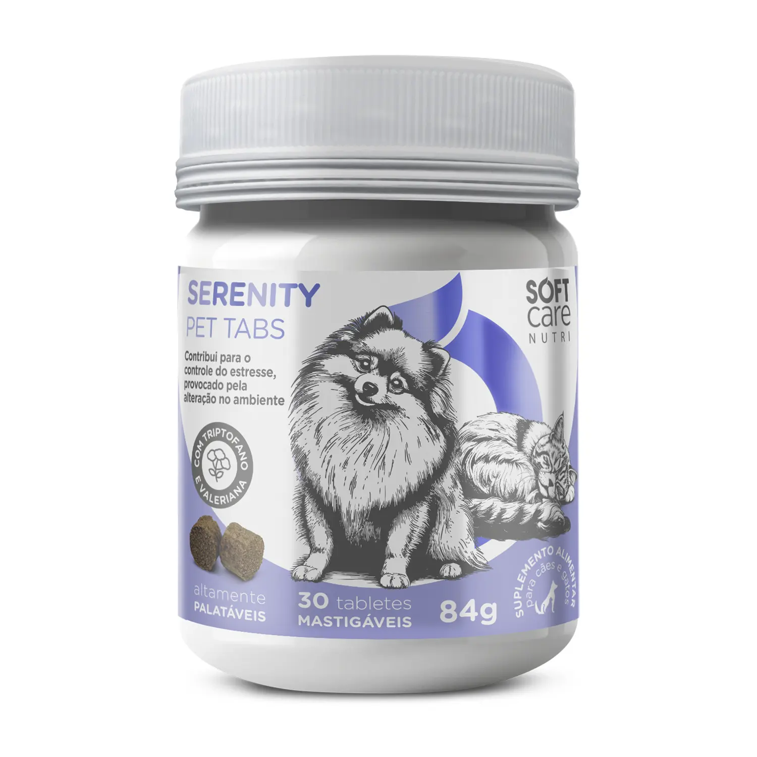 Suplemento Alimentar Soft Care Serenity Pet Tabs